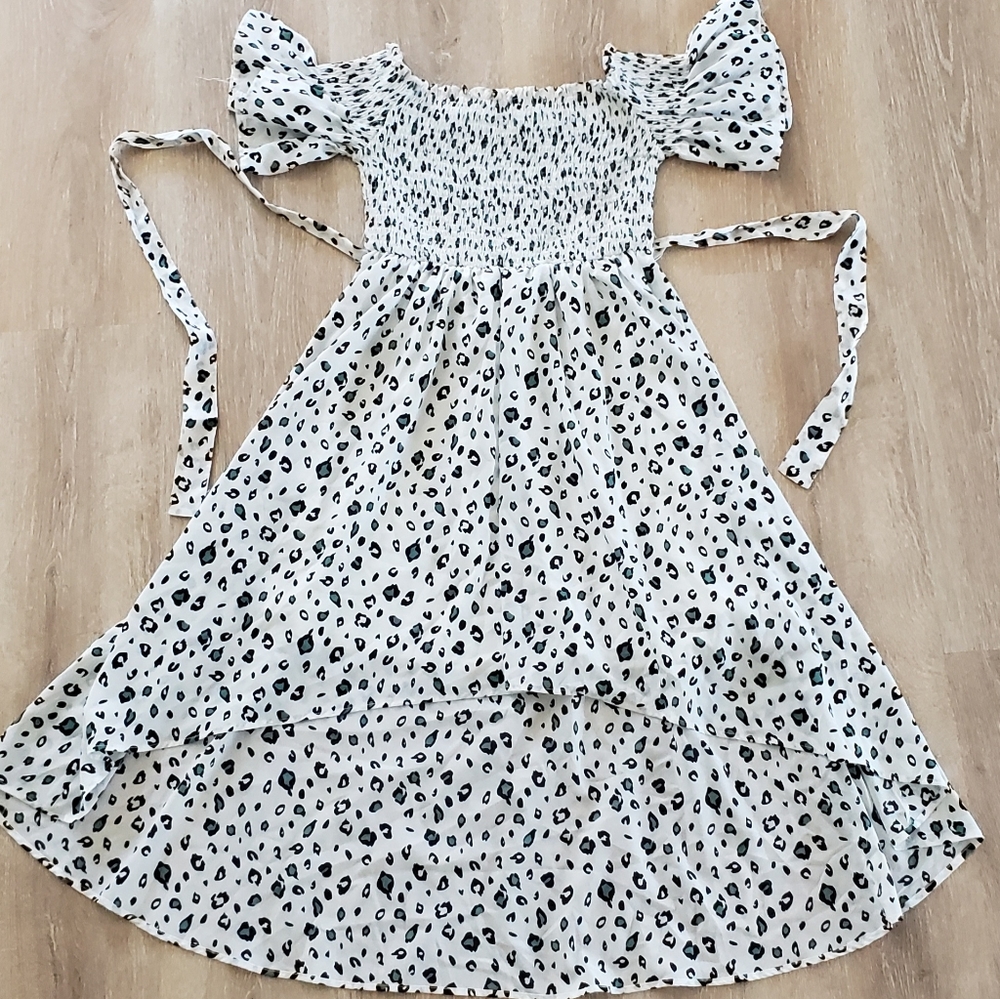 Woman swing summer dress polka dot